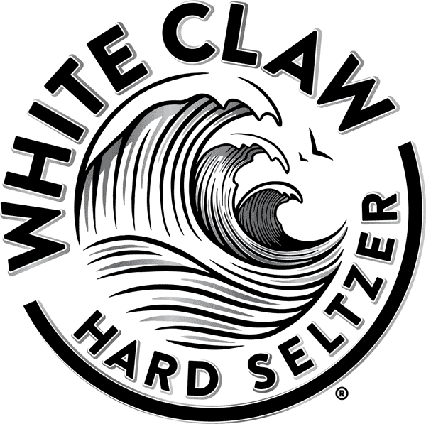 Logo for White Claw beverages provided at the festival.