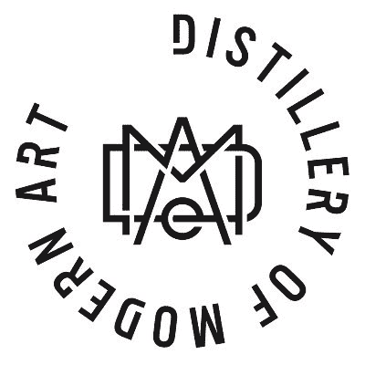 Logo for Distillery of Modern Art beverages provided at the festival.